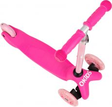 Самокат трехколесный QKIDS Lumis pink